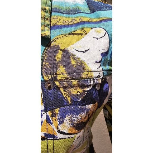 Mirror Image Women's Abstract Art Print Button-Up Jacket S NWOT - Picture 11 of 12